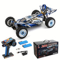 Wltoys 124017 RC Car 75KM/H 4WD Brushless Professional Racing Drift Car – Aluminum Alloy Body, Oil Pressure Shock Absorber, Zinc Alloy Gears, 100M Range, High Speed Off-Road RC Truck with 2 Batteries