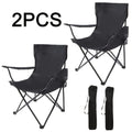 Foldable Camping Chairs 2 Pack – Steel Frame Oxford Cloth Cup Holders Portable Storage Bags for Outdoor BBQ Courtyard Beach Picnic Holiday Gift
