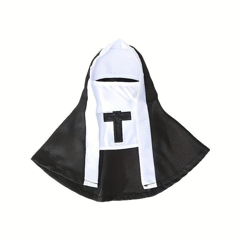 Pet Halloween Nun Costume - Funny Cosplay Photo Prop for Small to Medium Dogs & Cats, Cute Role-Play Dress-Up Outfit, Thin & Breathable, Sizes S/M/L