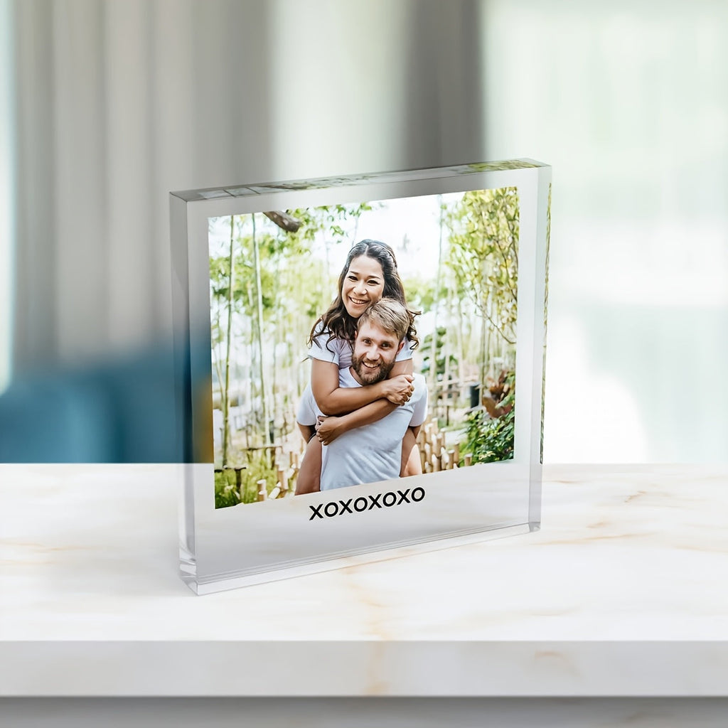 Custom Acrylic Photo Block – Personalized Pet Memorial Keepsake with Forever Love You Engraving, Dog & Cat Memorabilia Home Decor, Anniversary & Christmas Gift, 1pc or 4pc Set