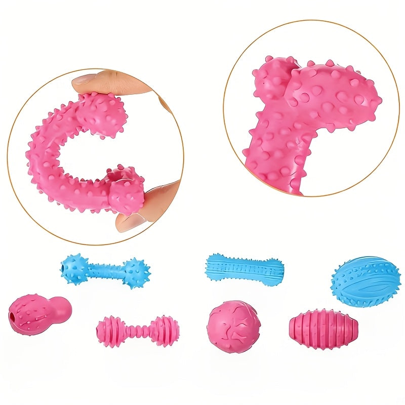 6-Piece Dog Chew Toy Set - Bite-Resistant & Wear-Resistant Pet Suit Toys for Teeth Cleaning & Bonding, Interactive Dog Toys for Puppies & Adult Dogs, Random Assorted Styles