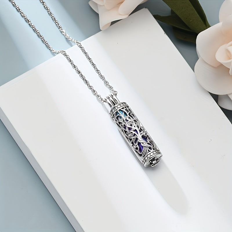 Cremation Urn Necklace Set 3 Pack - Elegant Cylindrical Memorial Pendant Necklaces with Filling Funnel for Human & Pet Ashes, Keepsake Sharing Jewelry Set for Loss of Loved One