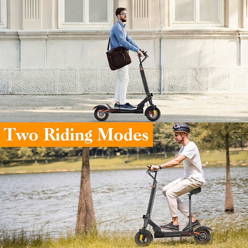 Heavy Duty Off-Road Electric Scooter for Adults 300 Lbs – 25-30 MPH, 30-40 Mile Long Range, 10 Inch Tires, Foldable E-Scooter for Men, Dual Brake System