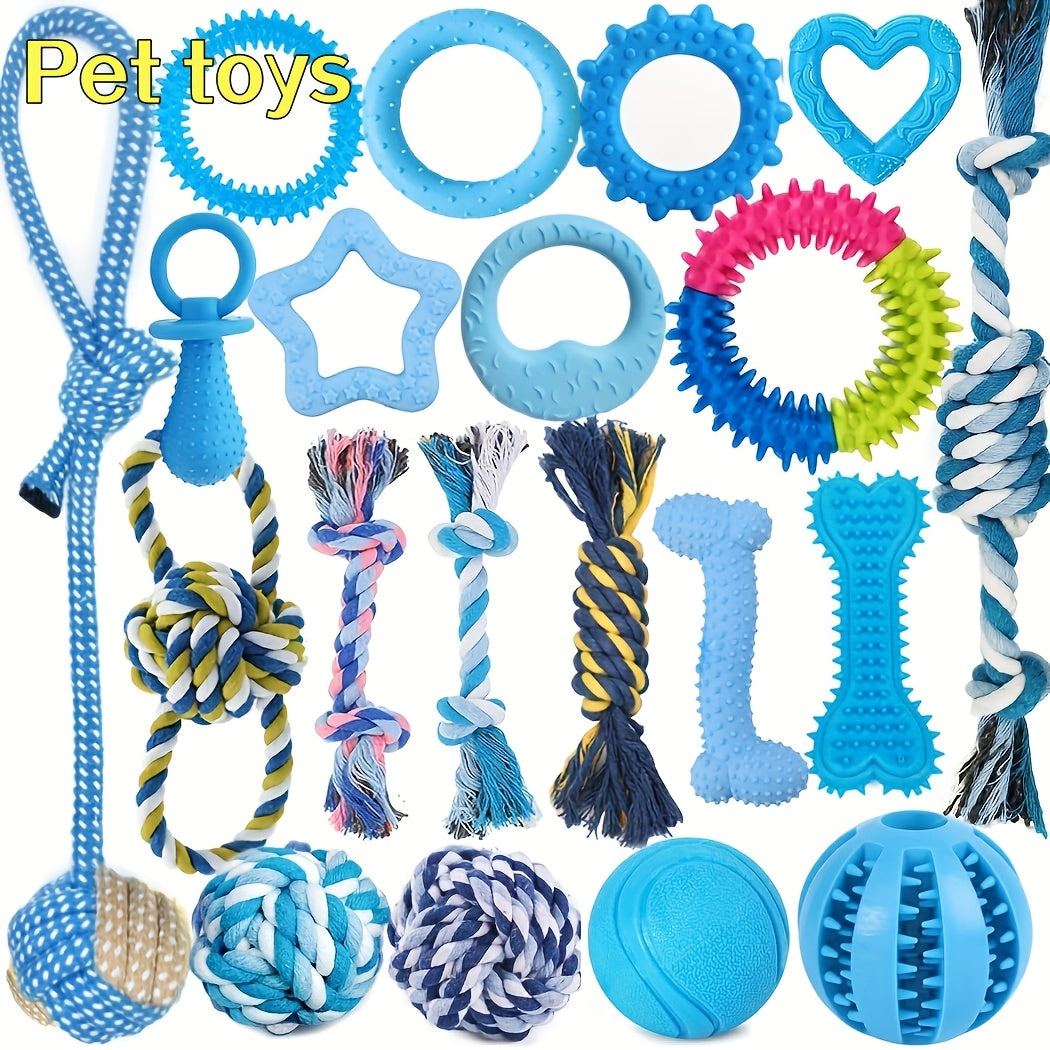 8-Piece Dog Toy Set for Small & Medium Dogs – Cute Breed Design Assorted Interactive Toys, Bright Colors, Squeaky & Chew Toys for Teething, Training & Bonding Play, Random Styles & Colors