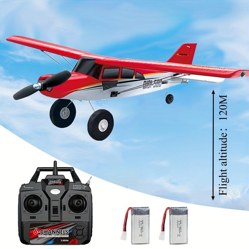 RC Airplane Brushless Motor 6-Channel Remote Control Plane with 6-Axis Gyro 3D Stunts Fixed Wing EPP Foam Aircraft – QIDI560 Outdoor Hobbyist Aerobatic Stunt Plane with 2 Batteries, Lightweight Design