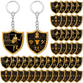 36Pcs Christian Armor of God Bulk Keychains Religious Christmas Gifts for Men Military Knight Acrylic Zinc Alloy Party Favors Church Giveaways