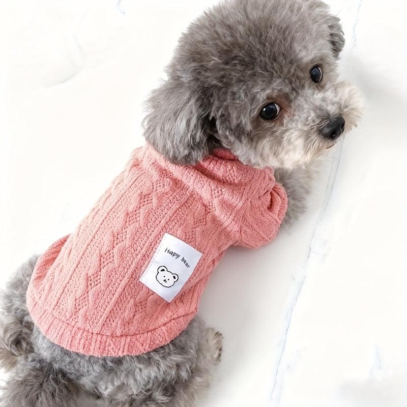 Pet Sweater Set 4Pcs for Dogs & Cats - Autumn Winter Warm Knit Sweaters XS-XL, Mixed Colors Puppy Cat Clothes Bundle, Small Dog Outfit Holiday Gift