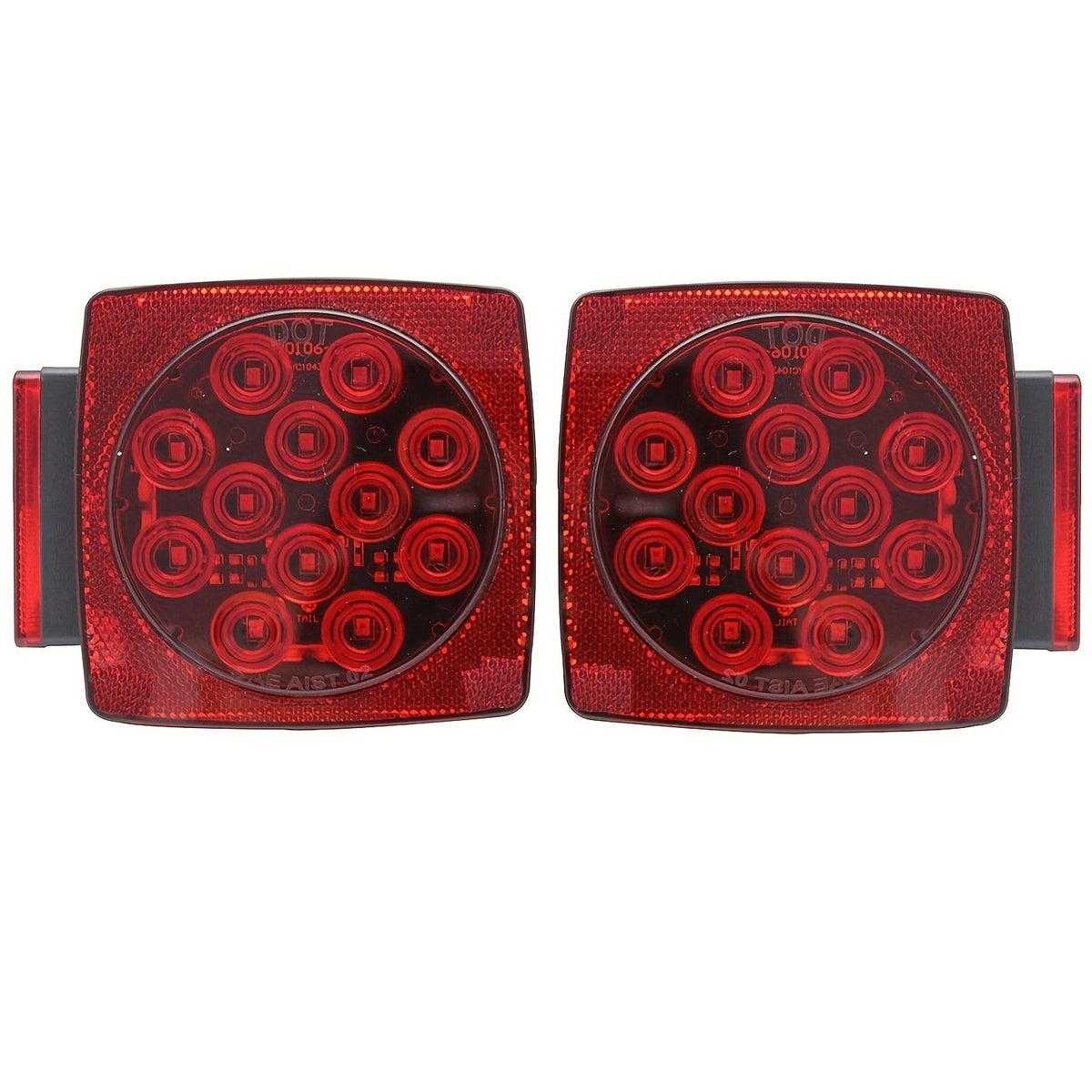 12V LED Trailer Lights Kit Stop Tail Turn Signal License Plate Light for Trailers Under 80" - Square Trailer Tail Lights for Boat Trailer Truck RV Camper Marine with Wiring Options