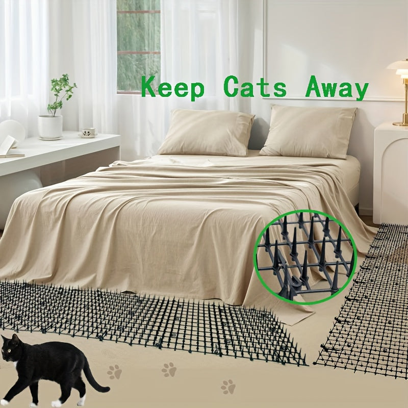 Cat Scat Mat with Plastic Spikes – 6.5ft or 13.1ft Outdoor & Indoor Cat Deterrent Mat, Keeps Cats Off Garden Beds, Yard, Couch & Furniture, Humane Cat Repellent Spike Strip, Flexible & Durable