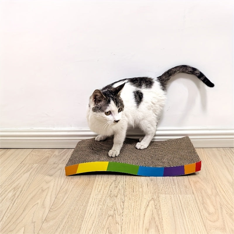 Corrugated Cat Scratching Board – Durable, Non-Shedding, High-Strength Cardboard Scratcher Pad for Indoor Cats, Keeps Cats Happy & Furniture Safe, Affordable Pet Toy