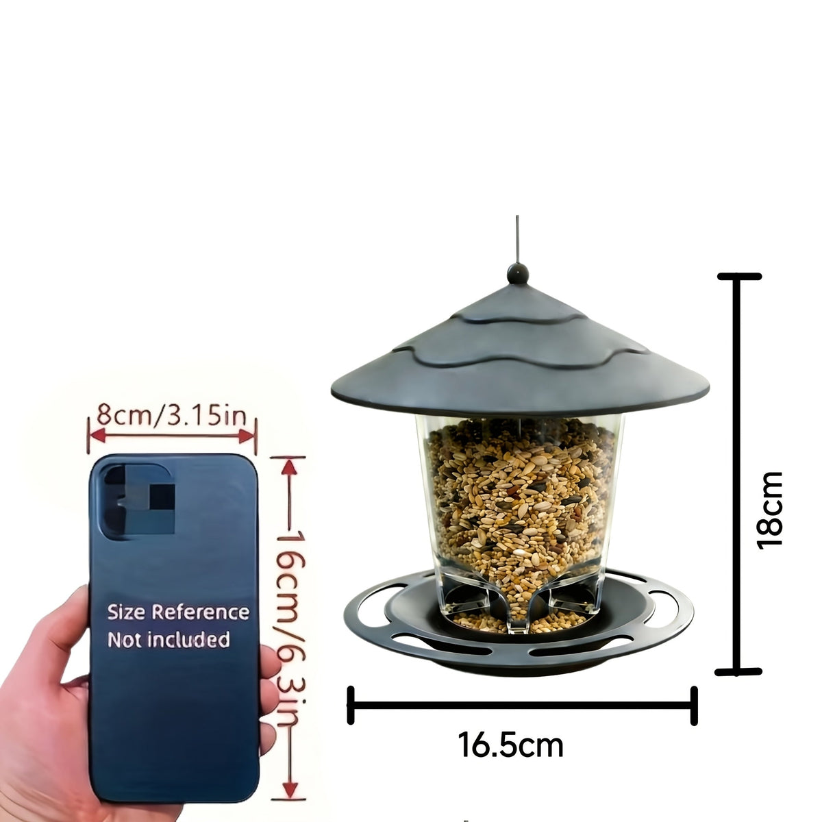 Minimalist 3D Hummingbird Feeder Outdoor Garden Hanging Automatic Nectar Feeder for Wild Birds – Modern Design Backyard Patio Wildlife Feeding Station
