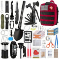 170-Piece Survival Kit & First Aid Emergency Gear Set – Includes Knife, 14-in-1 Axe, Flashlight, Survival Bracelet & Medical Supplies, Canvas Bag, Perfect Camping Hiking Outdoor Gift for Men & Women