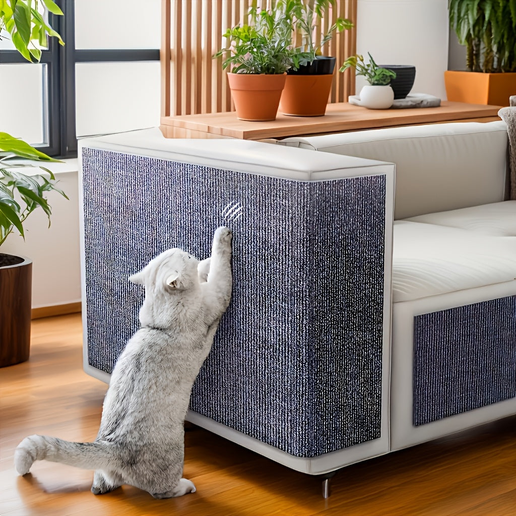Self-Adhesive Cat Scratching Post Wall Mounted - Removable Indoor Cat Scratcher Furniture Protector for Walls, Sofas & Chairs, Modern Sisal Scratching Board Easy to Install, 6 Colors (15.75"x39.37")