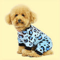 Pink Leopard Print Dog Pajamas for Small Dogs & Cats – Plush Soft Cozy Pet Jammies, Glamorous Leopard Texture Onesie Sleepwear for Puppies and Kittens, Stylish Indoor Dog Apparel and Pet Gift