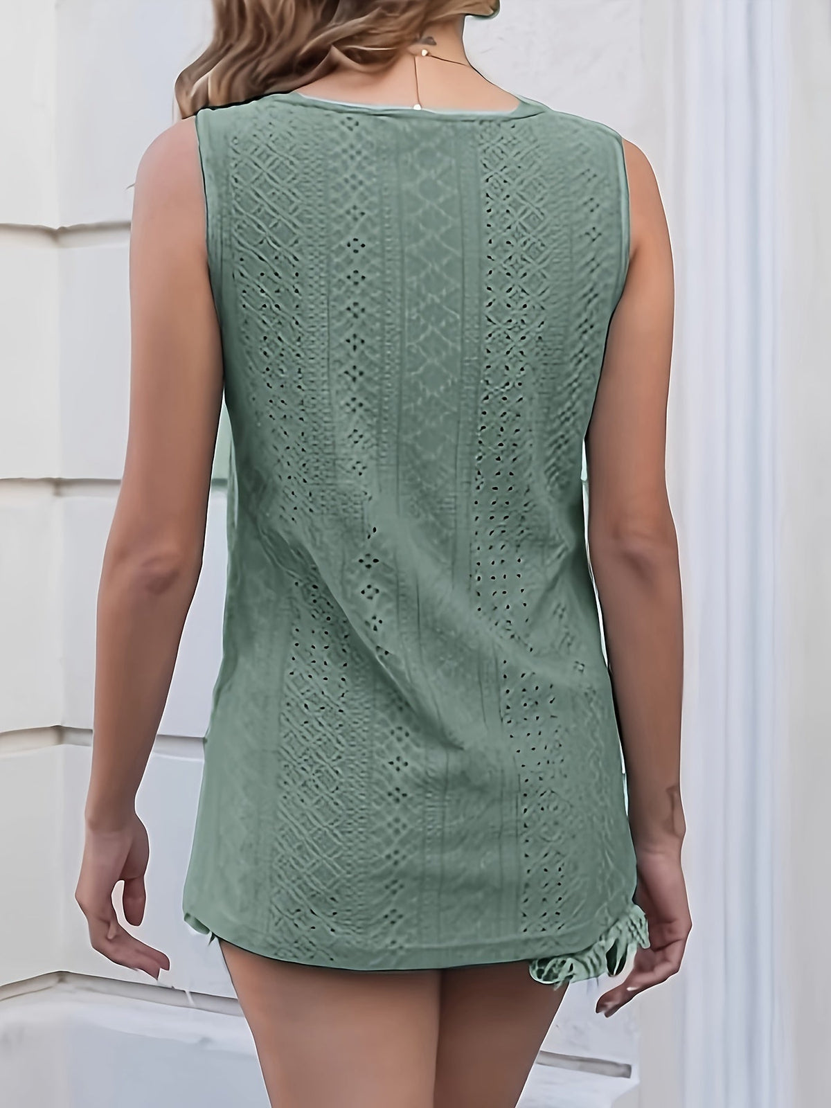 Women's V-Neck Sleeveless Tank Top – Casual Loose Comfortable Summer Vest, Trendy Lightweight Tops for Women, 5 Colors, Sizes S-XL, Everyday Casual Wear