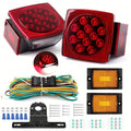 12V LED Trailer Light Kit with Wiring Harness – Submersible Waterproof Utility Trailer Lights for Boat RV Truck, Complete Kit for Trailers Under 80 Inch, Corrosion Resistant