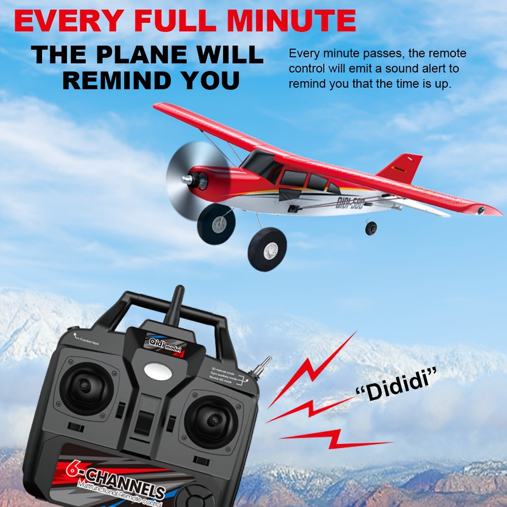 RC Airplane Brushless Motor 6-Channel Remote Control Plane with 6-Axis Gyro 3D Stunts Fixed Wing EPP Foam Aircraft – QIDI560 Outdoor Hobbyist Aerobatic Stunt Plane with 2 Batteries, Lightweight Design