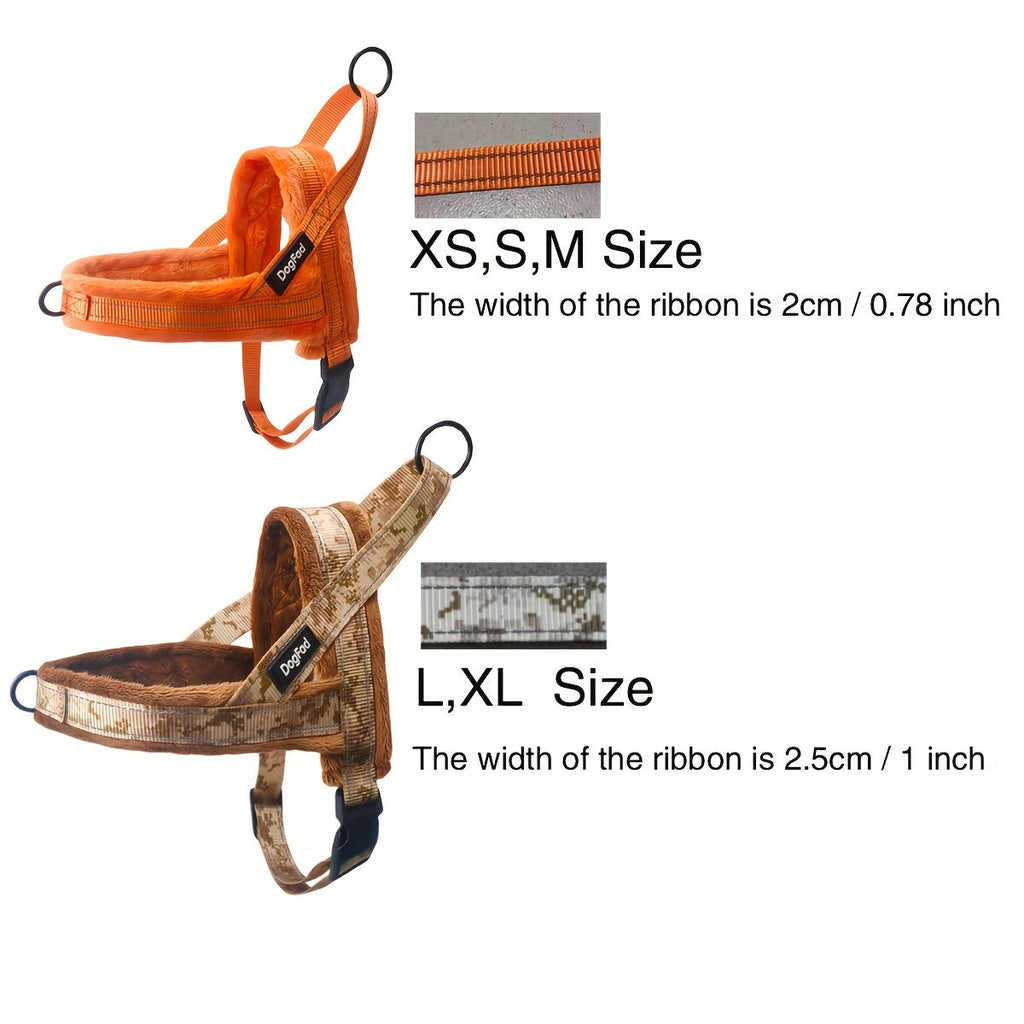 No Pull Reflective Dog Harness - Quick Fit Adjustable Vest with Comfortable Lining, Easy On & Off for Walking, Night Safety Reflective Straps, Fits Small Medium Large Dogs