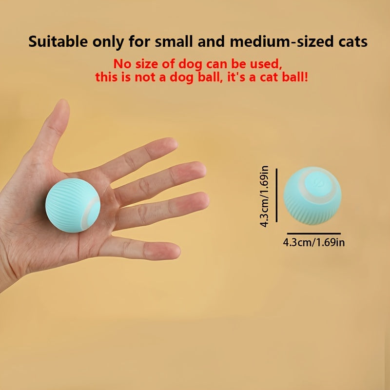 Smart Automatic Cat Toy – Self-Playing Electric Rolling Ball with Teasing Stick, Boredom Relief Interactive Cat Teaser Toy for Indoor Cats, USB or Battery Powered