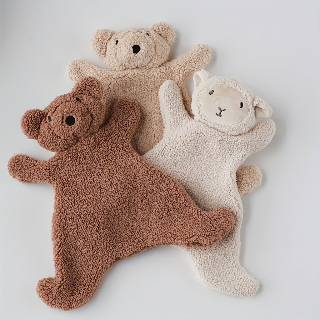 Nordic Style Animal Plush Doll for Babies & Newborns - Soft Cute Bear & Lamb Stuffed Animal Toy, Cozy Sensory Comfort Toy for Infant & Toddler, Baby Shower Gift, Christmas & Birthday Present