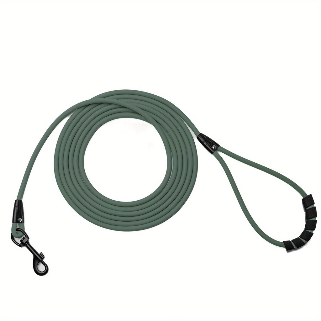 Long Dog Training Leash for Outdoor Use - Weatherproof PVC Coated Nylon Recall Leash for Beach, Yard, Hiking & Camping, Improves Obedience & Recall, 6 Colors 4 Sizes (M/L/XL/XXL)