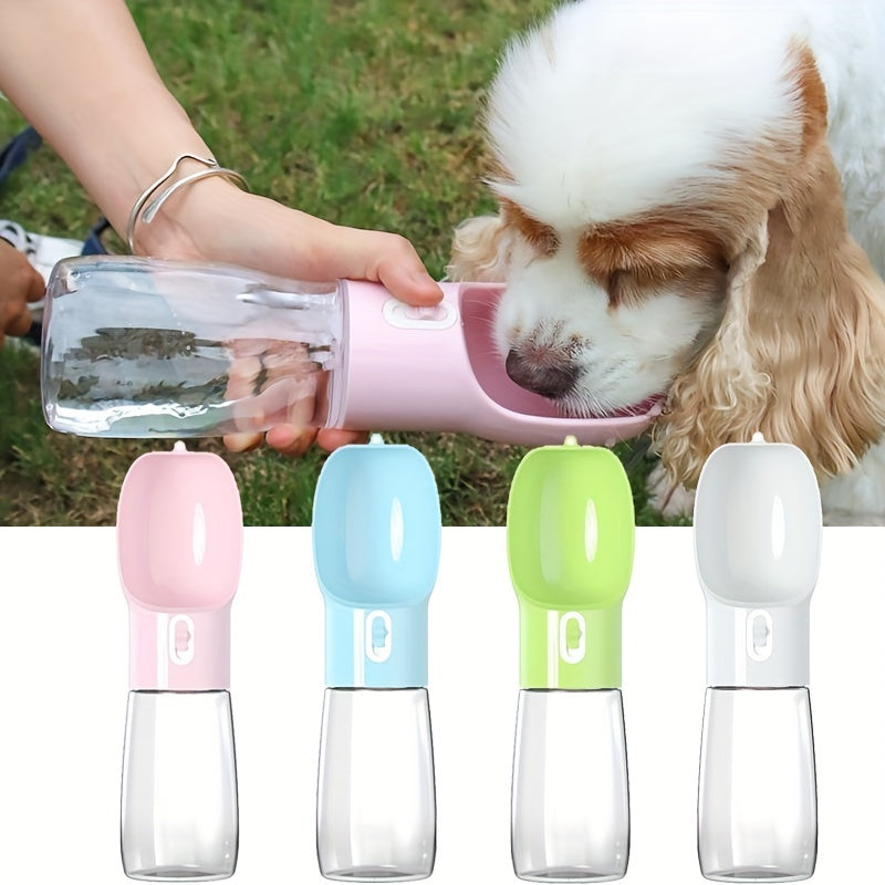 Portable Dog Water Bottle with Bowl - Leakproof Travel Pet Drinking Bottle for Dogs, One-Hand Operation Outdoor Hydration Dispenser for Walking Hiking Camping, Dog Travel Accessory Gift