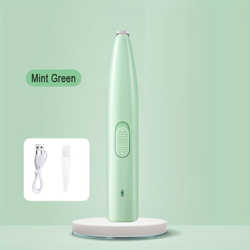 Pet Electric Hair Clipper for Dogs & Cats – Quiet Cordless Underfoot Paw Trimmer for Small Medium Large Breeds, USB Rechargeable Low Noise Grooming Kit