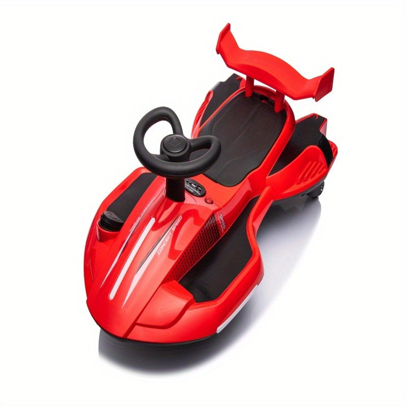 12V Electric Rocking Car for Kids - 2-in-1 Ride-On & Rocking Toy with Foot Pedal, Dual Speed, Water Spray, Flashing Lights, Music & Anti-Tip Design | Boys & Girls Ages 3+ | Max 5MPH