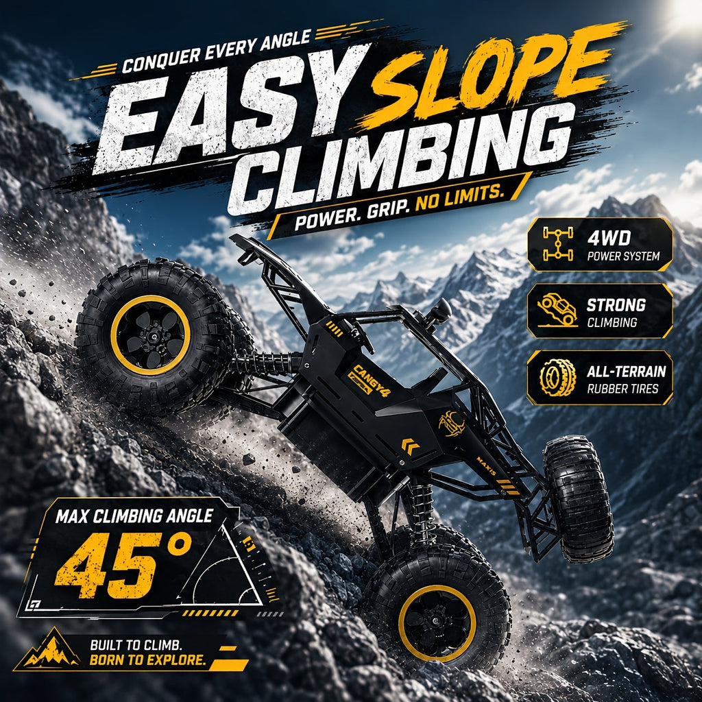 4DRC 1:12 Scale Remote Control Truck 2.4GHz Off-Road RC Car for Kids Adults – Alloy Body, LED Lights, 7.4V Rechargeable Battery, Independent Shock Absorbers, All-Terrain Climbing Vehicle, Best Birthday Christmas Gift