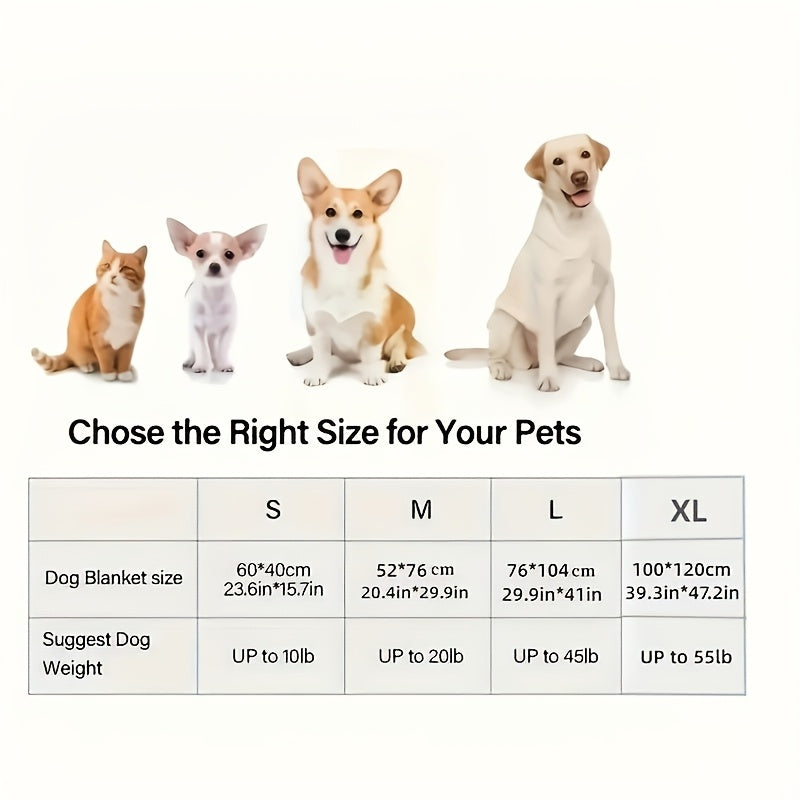 Soft Flannel Pet Blanket for Dogs and Cats Machine Washable Cozy Polyester Throw Blanket for Small Medium Large Extra Small Pets Sofa Bed Crate Blanket