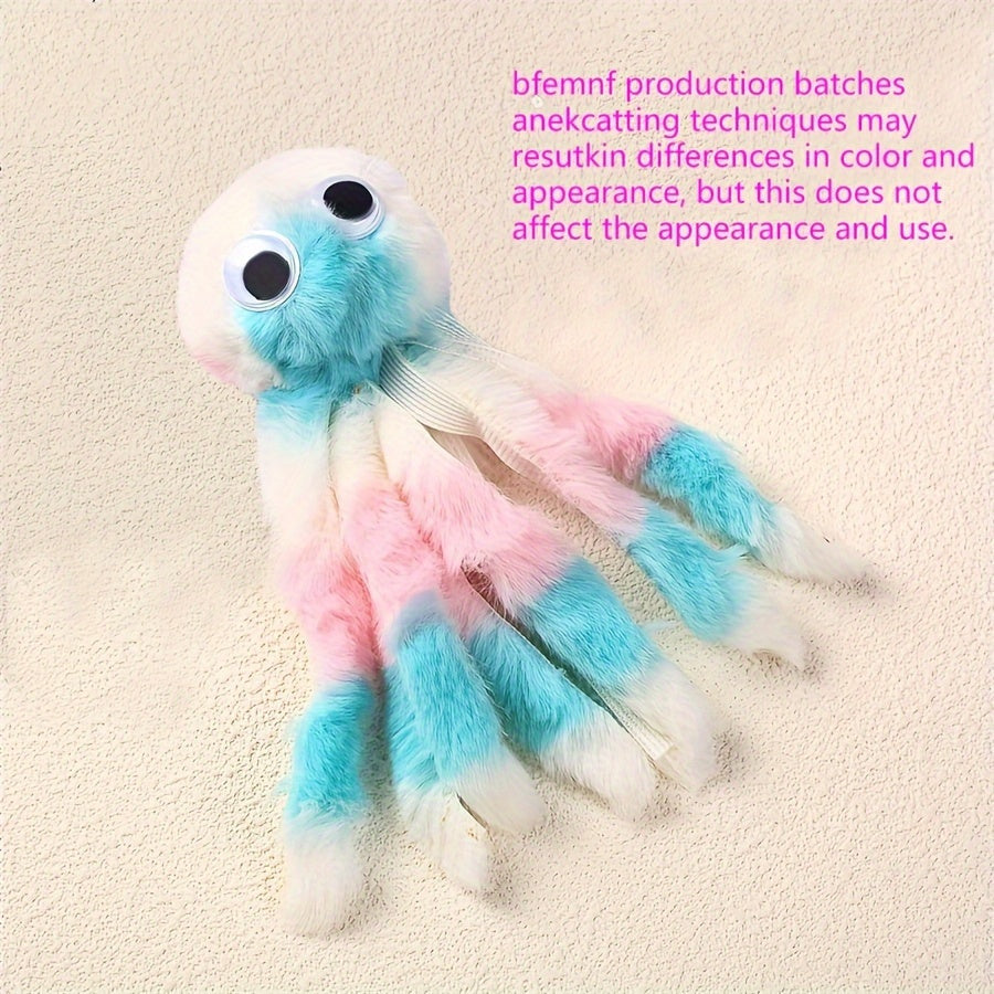 Octopus Plush Cat Toy – 1, 3, or 5-Pack Soft Kicking & Chewing Toy for Indoor Cats, Teaser Wand Replacement Head, Multiple Colors for Interactive Kick & Bite Play