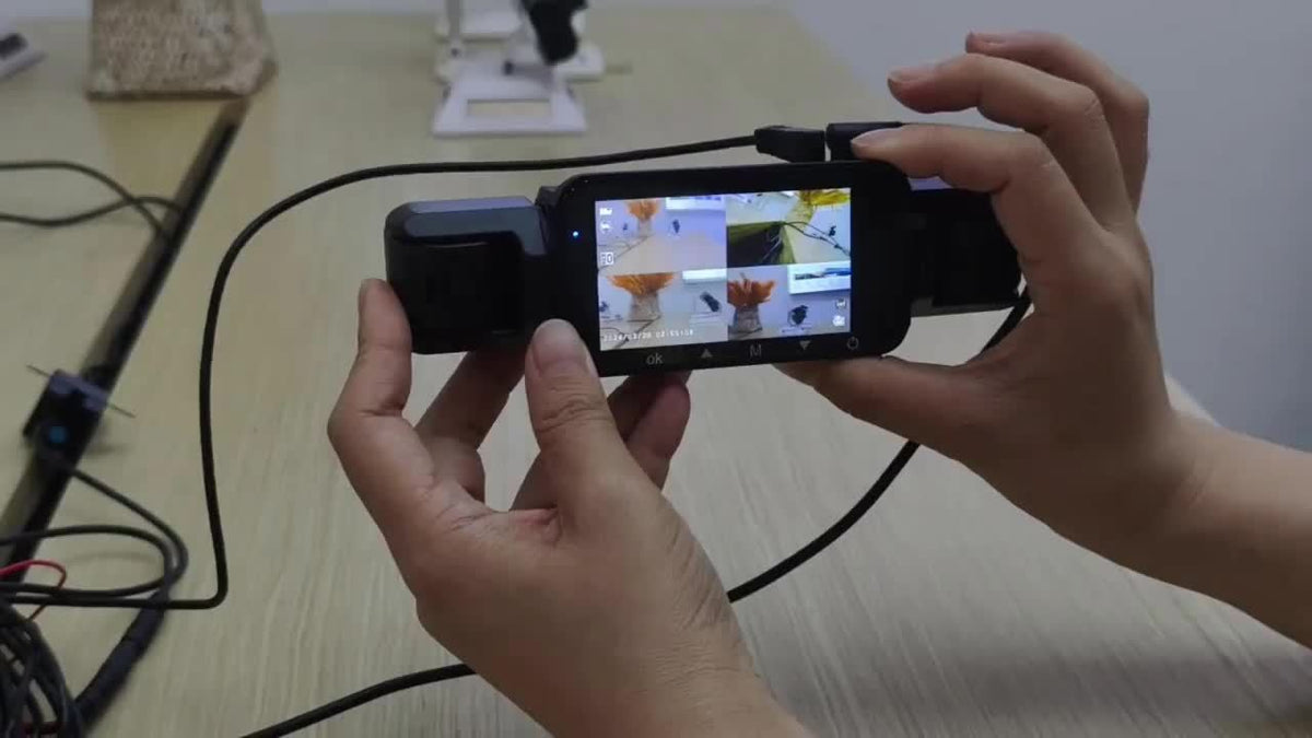 4K Dash Cam 360° Rotary 4-Channel Car DVR with Free 32GB SD Card Night Vision 24H Loop Recording Parking Monitor Front 4K Rear Left Right 1080P Cameras Rearview Camera for All Vehicles