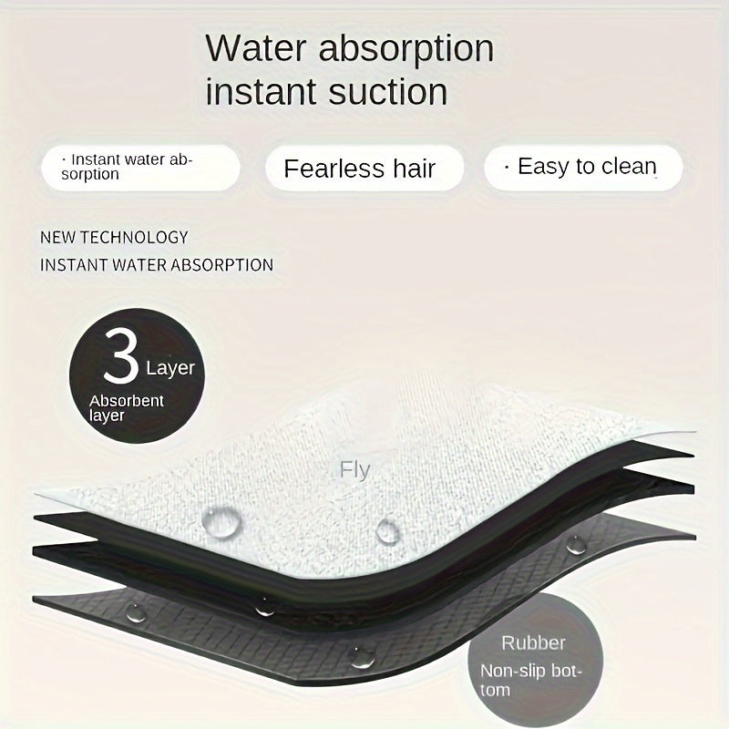 Pet Feeding Mat Non-Slip Absorbent Placemat for Cats and Dogs - Waterproof Irregular Shape Food Mat, Soft Washable Floor Mat Doubles as Sleeping Pad