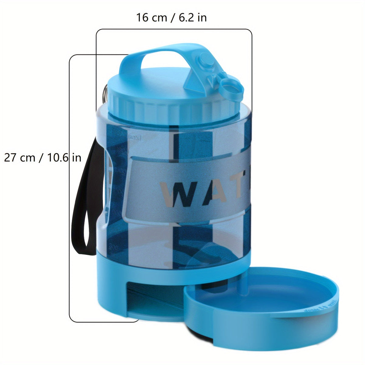 Dog Travel Water Bottle 74oz Large Capacity - Portable Pet Water Bottle with Detachable Drinking Bowl, Leak-Proof Design for Hiking Camping Dog Park, Suitable for Large Medium Small Dogs Outdoor Adventures