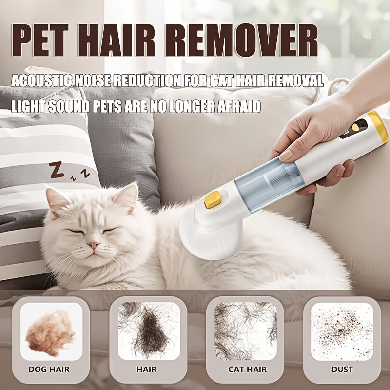 Cordless Pet Hair Vacuum for Dogs & Cats - Handheld Grooming Vacuum with Hair Collection Bin, Pet Hair Remover for Sofa, Bed, Carpet & Car - Shedding Control Tool, Great Christmas Gift for Pet Owners