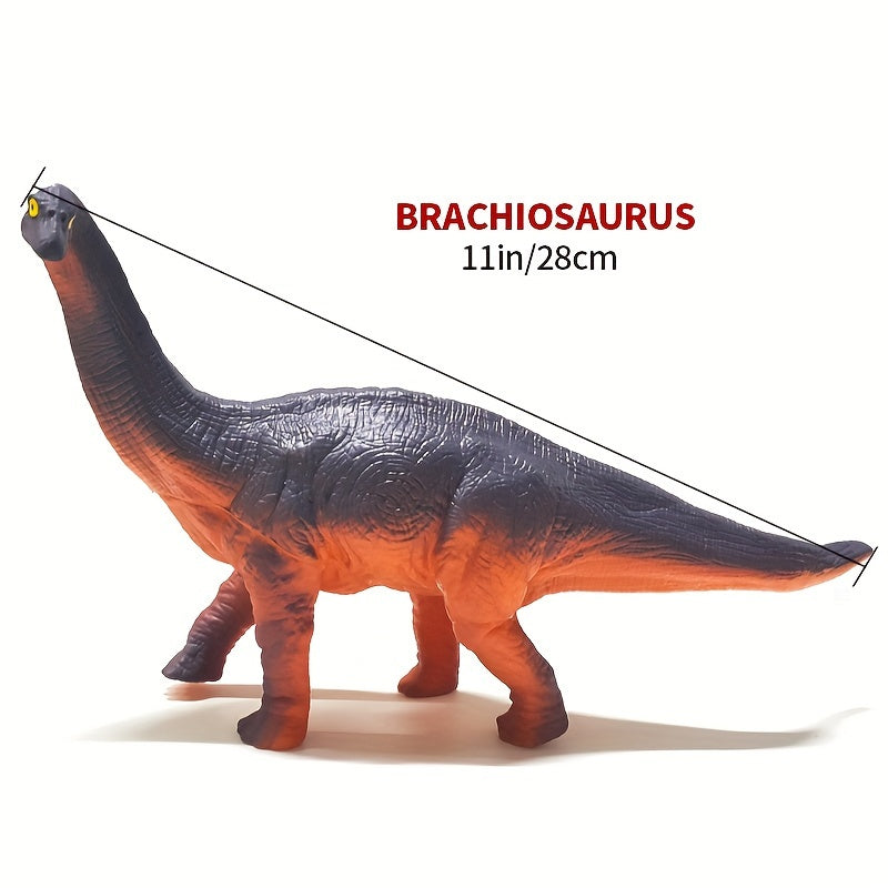 Realistic Soft Rubber Dinosaur Toy Figures for Kids - Choose Tyrannosaurus Rex, Triceratops, Pterodactyl, Brachiosaurus, Acanthosaurus or Combo, Durable Dino Playset for Boys and Girls, Birthday Christmas Gift