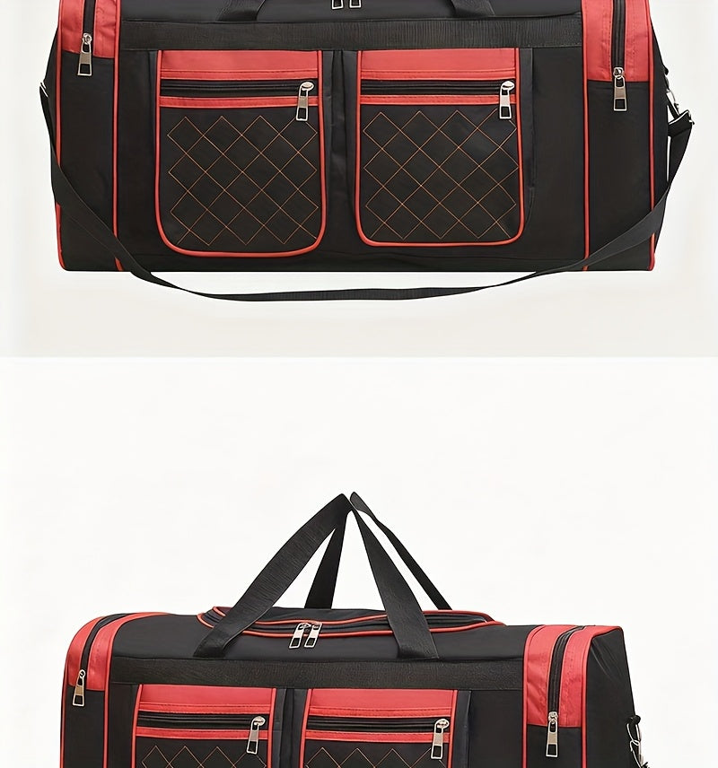 Large Capacity Travel Duffel Bag for Men & Women – Heavy-Duty Gym Bag with Multi-Pocket Design, Adjustable Shoulder Strap & Zipper Closure for Fitness, Weekend Trips, Business Travel & Outdoor Use