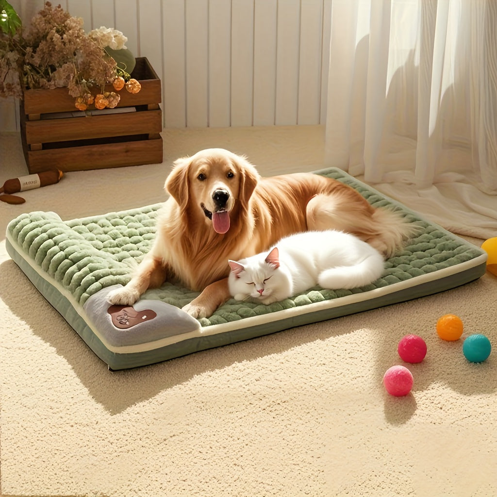 Thickened Cat Dog Bed - Washable Detachable Pet Sofa Sleeping Pad for Cats & Dogs, Extra Large Size Available, Non-Slip Bottom, Cozy Plush Mat for Indoor Pets