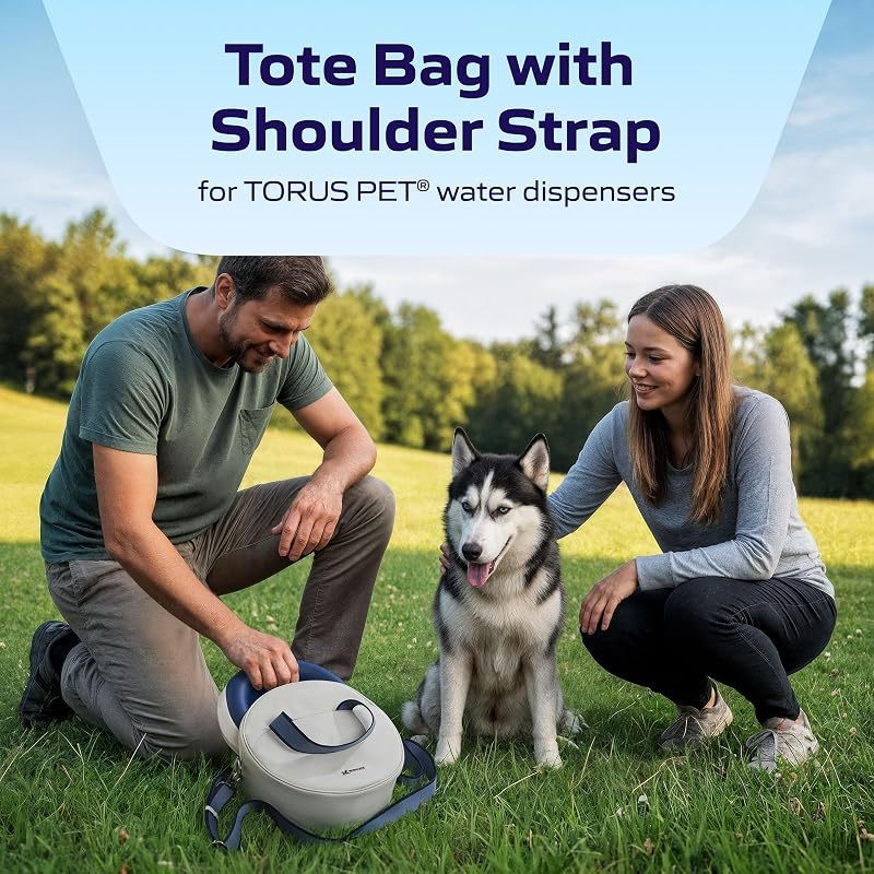 Dog Walking Tote Bag with Water Dispenser Holder – Insulated Water-Resistant Bag Fits Maxi & Mini Bowls, Poop Bag Dispenser Included, Stylish Pet Carrier for Walks, Car Trips & Daily Adventures