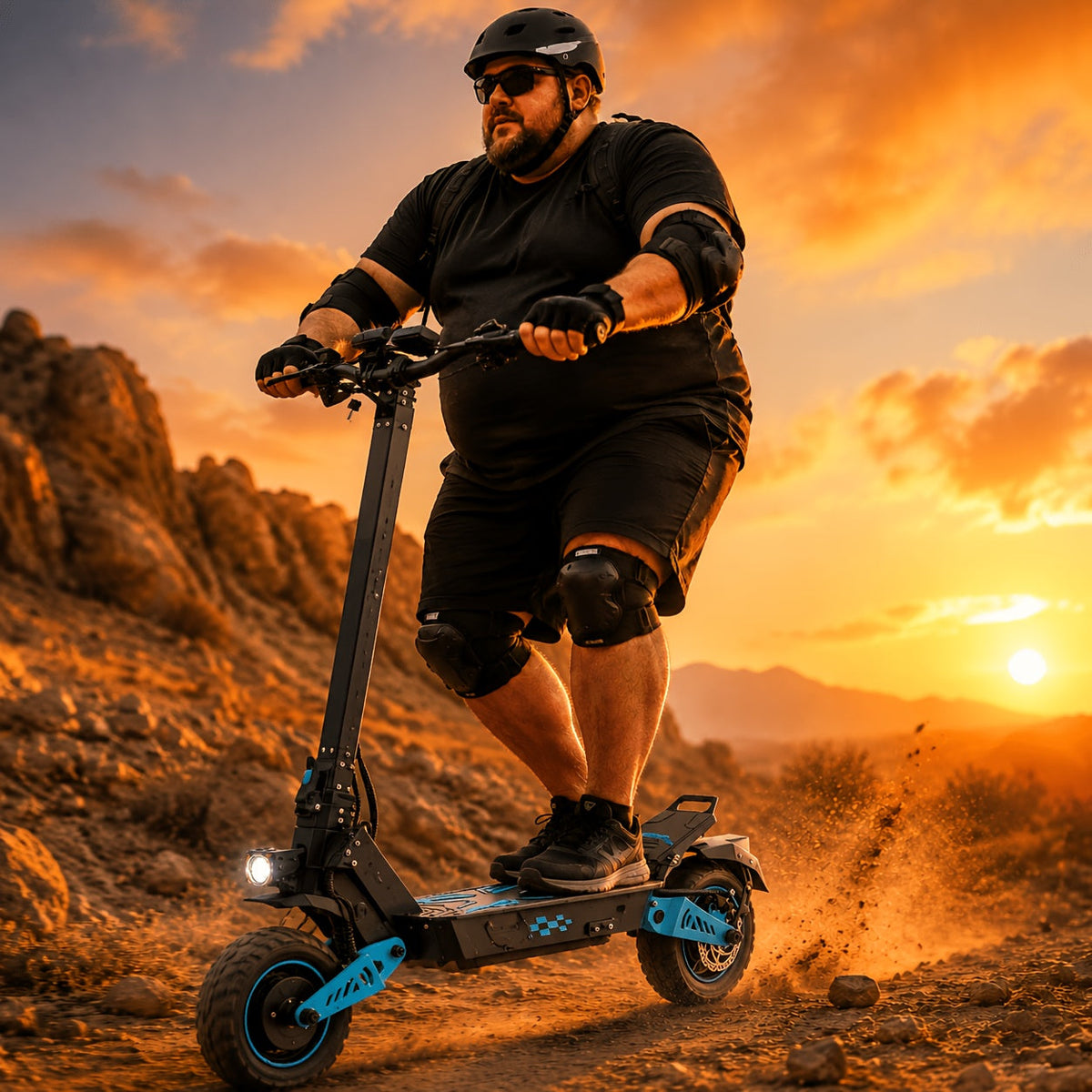 Freeboy H6 2400W Dual Motor Electric Scooter for Adults, Full Suspension 11-Inch Off-Road Tires, 48V 21Ah Long Range Battery, Double Disc Brakes, 330 Lbs Load, Foldable with LCD Screen & Dual Headlights