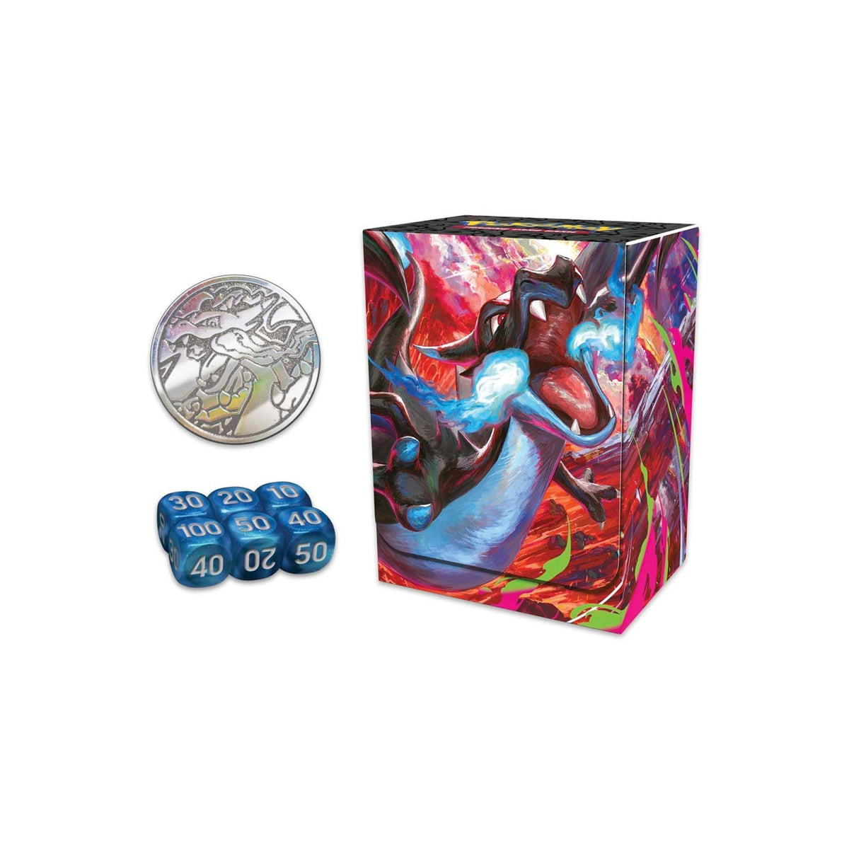 Pokémon TCG Mega Charizard X ex Ultra-Premium Collection Box – 18 Booster Packs, 2 Foil Promo Cards, Playmat, Deck Box, 65 Card Sleeves, Metal Coin & TCG Live Code Card