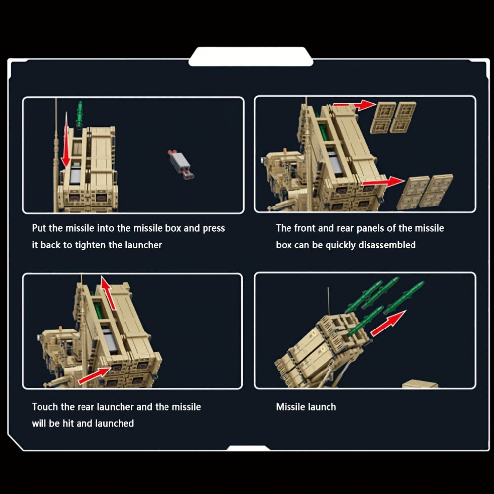 2566pcs Missile Launcher Truck Building Block Set - Military Vehicle Model Bricks Kit for Adults, Collectible Army Display Toy, STEM Hobby Gift for Men & Teens | 628014 Brick Construction Set