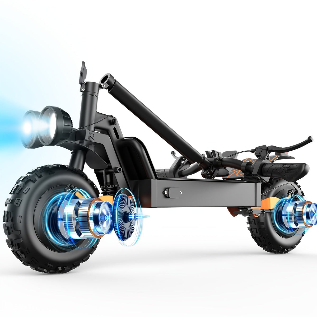Electric Scooter for Adults 749W Motor 55 Miles Range – 48V 30Ah Battery, 11" Off-Road Tires, Full Suspension, Long Distance Commuter & Trail E-Scooter for Heavy Duty Riders GT26 / GT28