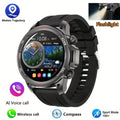 GPS Smartwatch for Men – 360×360 HD Screen, AI Voice, Wireless Calling, NFC, Compass, LED Lighting, Motion Trajectory, Outdoor Sport Fitness Tracker, Father's Day Gift