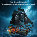 1713 Pcs Pirate Ship Building Toy Set Model Boat Kit Black Ship Home Office Desk Decor Halloween Christmas Gift for Adults Teens 14+ Building Blocks