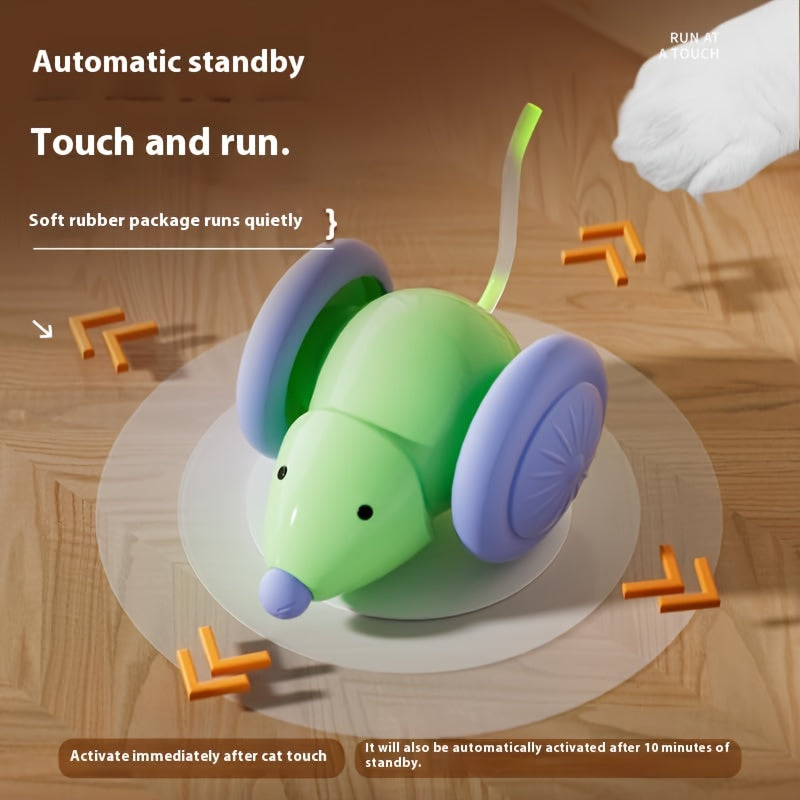 Smart Electric Mouse Cat Toy Automatic Sensing - Self-Entertainment Boredom Relief Interactive Kitten Toy, Auto-Teasing Motion Cat Toy for Indoor Cats, Hands-Free Cat Exercise & Play