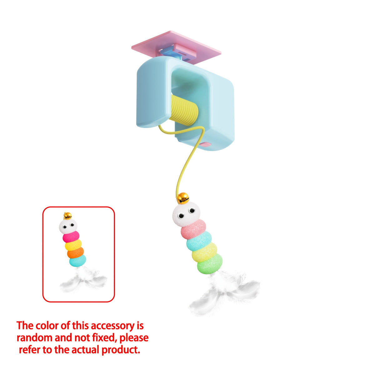 Automatic Swing Cat Toy with USB Charging - Interactive Hanging Door Cat Ball with Feathers, Auto Swinging Kitten Toy for Indoor Entertainment, Fits All Cat Breeds, Busy Pet Owner Approved