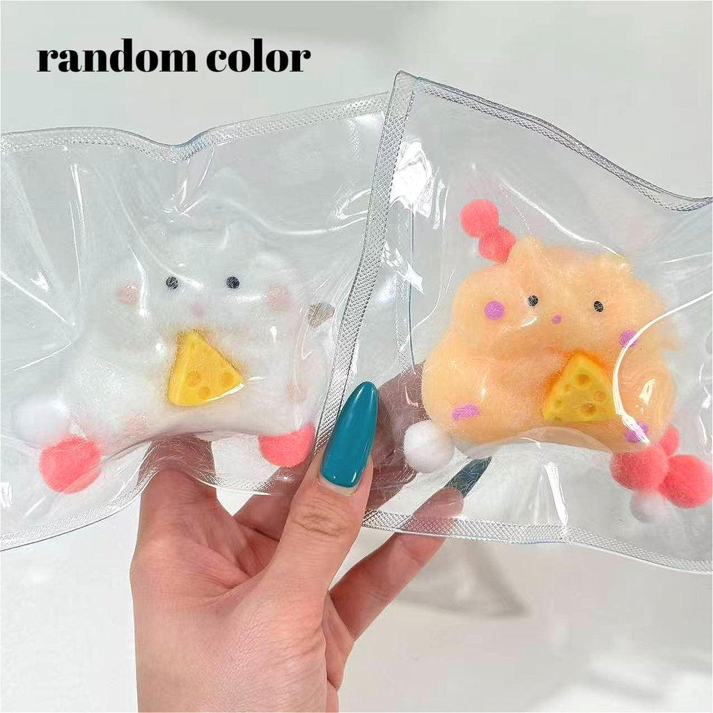Cute Cheese Hamster Squishy Toy – Soft Slow-Rising Sensory Fidget Toy for Kids & Adults – Stress Relief Squeeze Toy – Fun Gift for Christmas, Halloween, Birthday, Office & Party Favors – Random Color