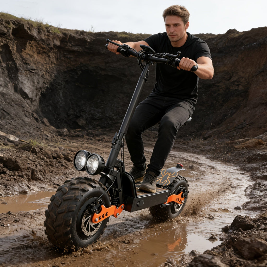 GT28 749W Electric Scooter for Adults, 48V 30Ah Battery 60-Mile Range, 5-Speed Settings, 10-Inch Off-Road Tires, 365 Lbs Load, 19.9 MPH Max Speed, Heavy-Duty Foldable Commuter E-Scooter