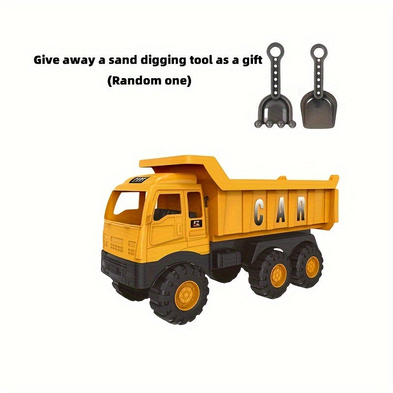 Large Engineering Construction Vehicle Toy for Kids - Choose Excavator, Crane, Mixer Truck or Dump Loader | Manual Operation Simulation Truck, STEM Construction Toy for Boys Ages 3+, Birthday Gift